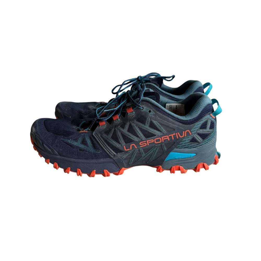 La Sportiva Bushido III Shoes Womens 8.5 Deep Sea Blue Cherry Trail Running - Picture 2 of 9